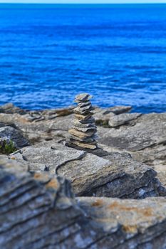 Rocky Coast Extending into the Sea