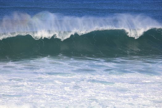 Sea surf great wave break on coastline