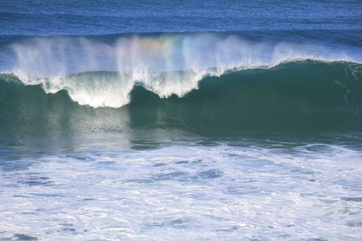 Sea surf great wave break on coastline