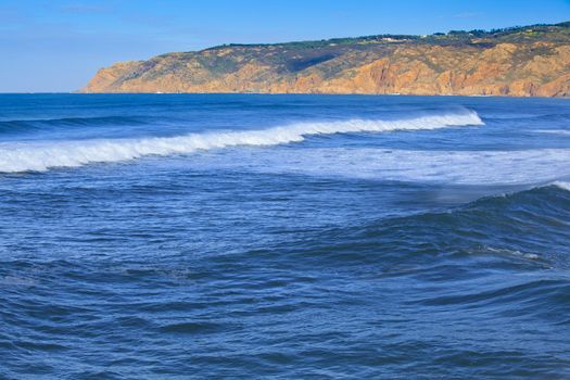 Rocky Coast Extending into the Sea