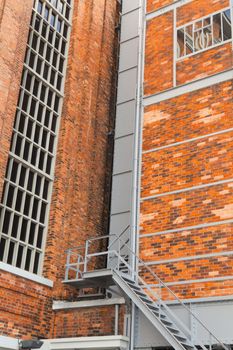 Brick building, lisbon, portugal