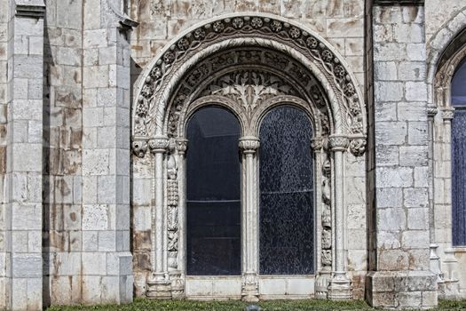 Lisbon - detail Jeronimos Monastery . UNESCO World Heritage Site