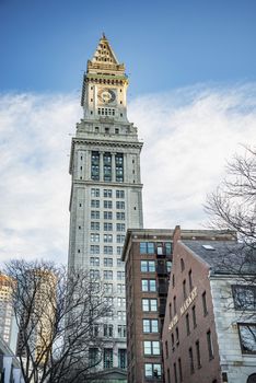 Boston Skyline and Custom House Tower, Boston, Massachusetts