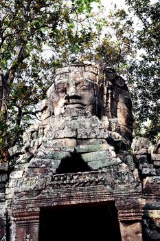 The ruins of Angkor Wat Temple in Cambodia