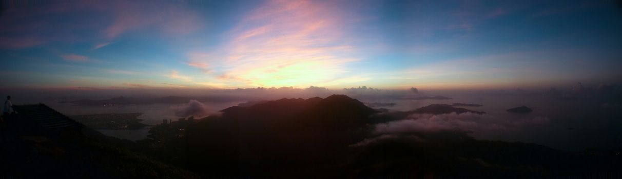 Panorama of sky and cloud