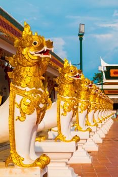 Sculpture dragon at Wat Pra That Choeng Chum, Sakon Nakhon Thailand
