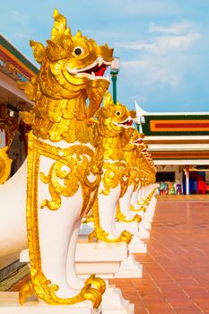 Sculpture dragon at Wat Pra That Choeng Chum, Sakon Nakhon Thailand