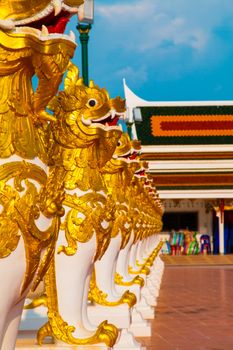 Sculpture dragon at Wat Pra That Choeng Chum, Sakon Nakhon Thailand