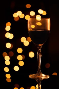 Glass of red wine with great bokeh