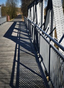 background Early evening shadow over the iron bridge