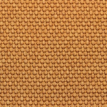 Rustic canvas fabric texture in orange color. Square shape
