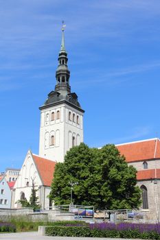 Summer view on Saint Nicholas Church, Tallinn