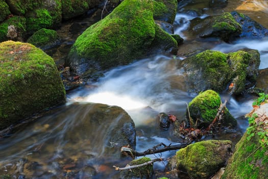 water flowing over rocks - Czech Republic