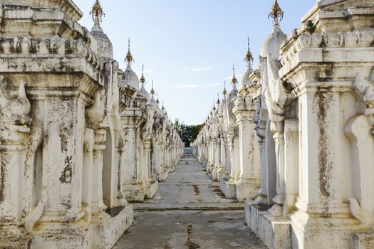 Kuthodaw Paya , famous mandalay pagoda in myanmar ( Burma )