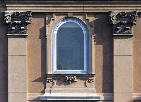 Budapest, Hungary, Buda castle district gothic windows.