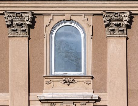 Budapest, Hungary, Buda castle district gothic windows.