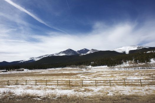 Boulder County Rocky Mountains National Park, Colorado USA. Winter Time in Rockies.