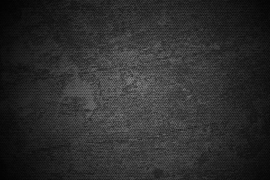 Black Meshy Grunge Metal Texture - Grunge Metal Background. Corroded Black and White.