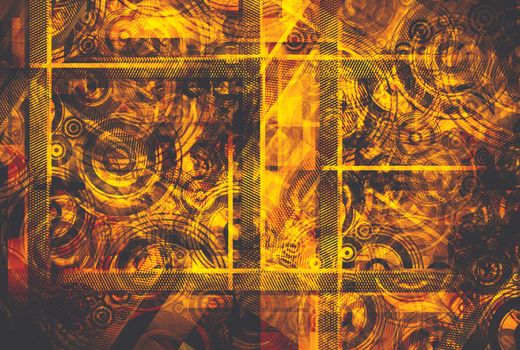 Cool Abstract Vintage Background - Browny-Orange Colors.