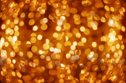Golden Lights - Blurred Holiday Lights Photo Background. Real Christmas Lights Out-Of-Focus