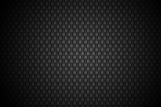 Black Floral Pattern - Black Floral Background (with Black Vignette) 