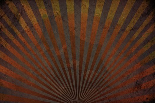 Corroded Background with Rays. Vintage Browny Background.