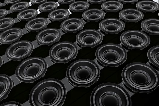 Speakers Pattern - Black Wall of Speakers. Cool Music - Speakers Background.