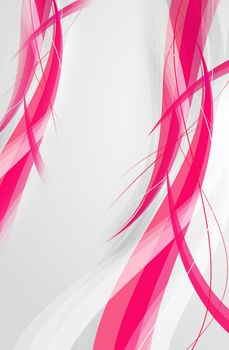 Pink Wavy Background - Gray Background. Vertical Background.