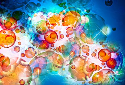Colorful Bubbles Art Abstract Background