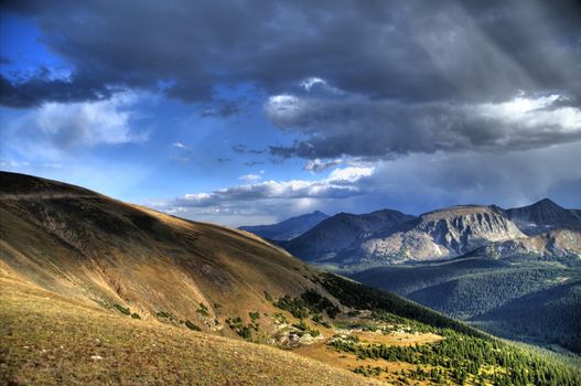 HDR Photography of the Rocky Mountains National Park in Colorado USA