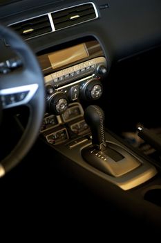 Sport Car Elegant Leather Interior and Dash. Car Interiors Photo Collection