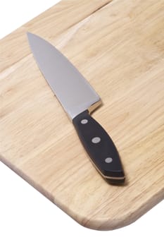 Kitchen Knife on Kitchen Wood Board - Kitchen Equipment