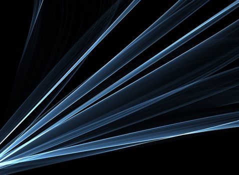 Blue Laser Lights on the Black Background. Blue Laser Lights Background
