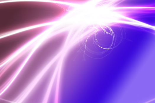 Bright Plasma Rays. Abstract Light - Pink, Violet Background