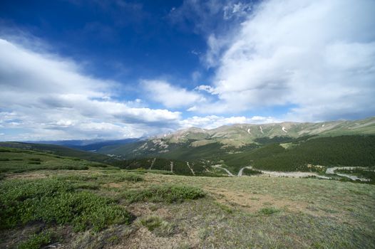 Colorado Rocky Mountains - Summer. Wide Angle Photo.