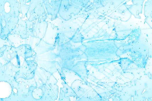 Icy Blue Background. Artistic Abstract Comosition. Horizontal Icy Blue Background.
