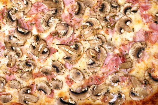 Baked Tasty, Home Made Pizza Closeup Photography. Pizza Background