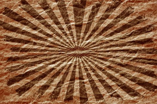 Vintage Grunge Paper Brown Rays. Vintage Design Background