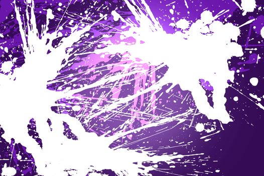 Vivid Purple Background with Few White Splashes. Splashed Background Illustration.