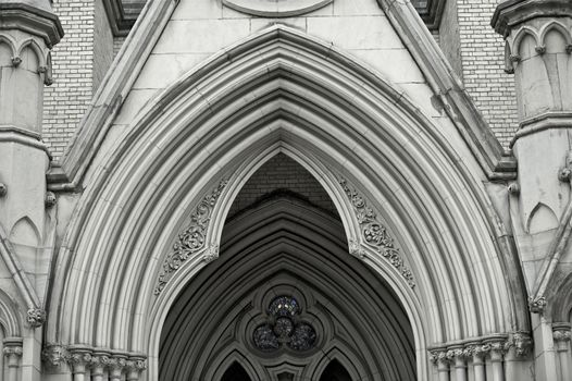 Cathedral Architecture. St. Michael\'s Cathedral Elements - Toronto, Canada.