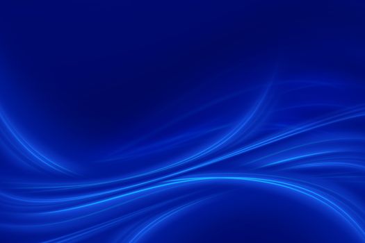 Cool Blue Rays Background. Elegant Dark Blue Background with Glowing Light Rays Across (Horizontally) 