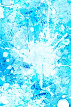 Icy Blue Splashes Background. Cool Ice Blue Artistic Background. Design & Art Backgrounds Collection