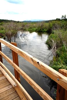 Small Wood Bridge. Colorado Landscapes