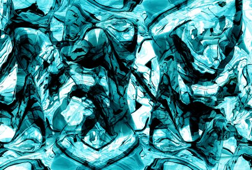 Abstract Blue Liquids Background.