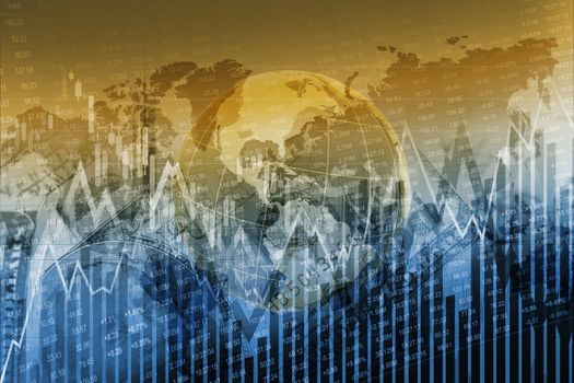 Global Stock Exchange Concept Graphic Background. Global Financials