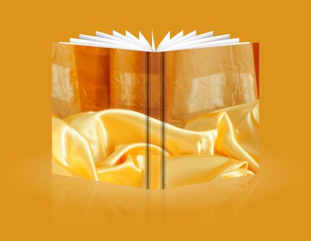 book of  elegant background with a colorful fabric