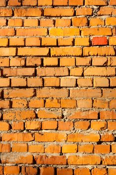 yellow brick wall one brick red