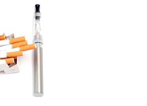 image of a big electronic cigarette on white background