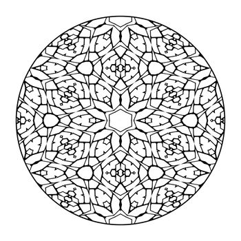 An image of a nice Mandala black and white