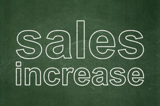 Marketing concept: text Sales Increase on Green chalkboard background
